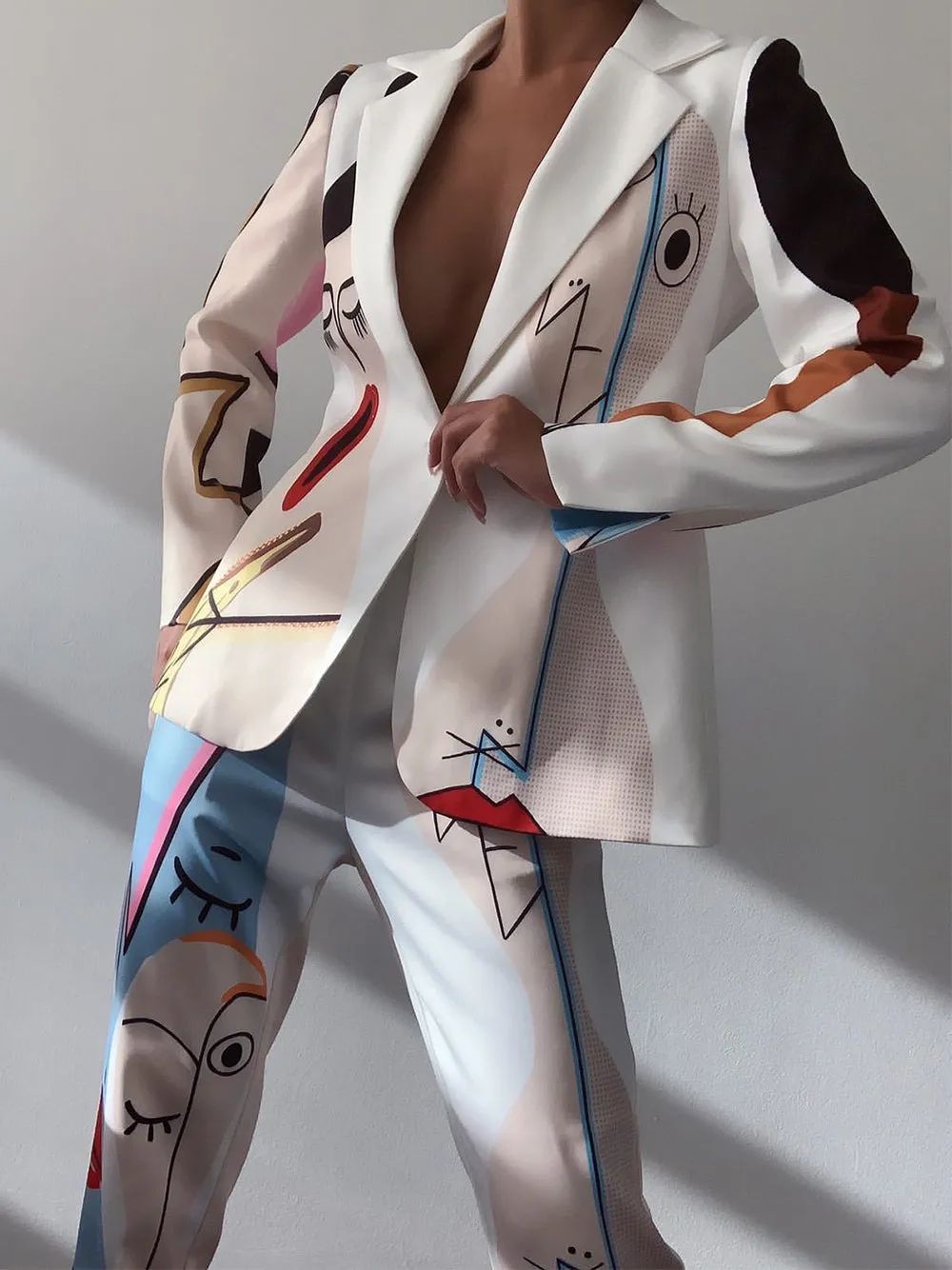 F3TISH Blazer   Pants Matching Set in Black
