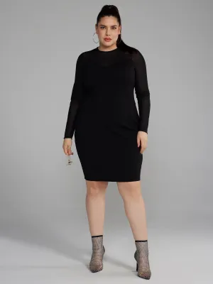 Fashion To Figure - Mesh Detail Bodycon Dress