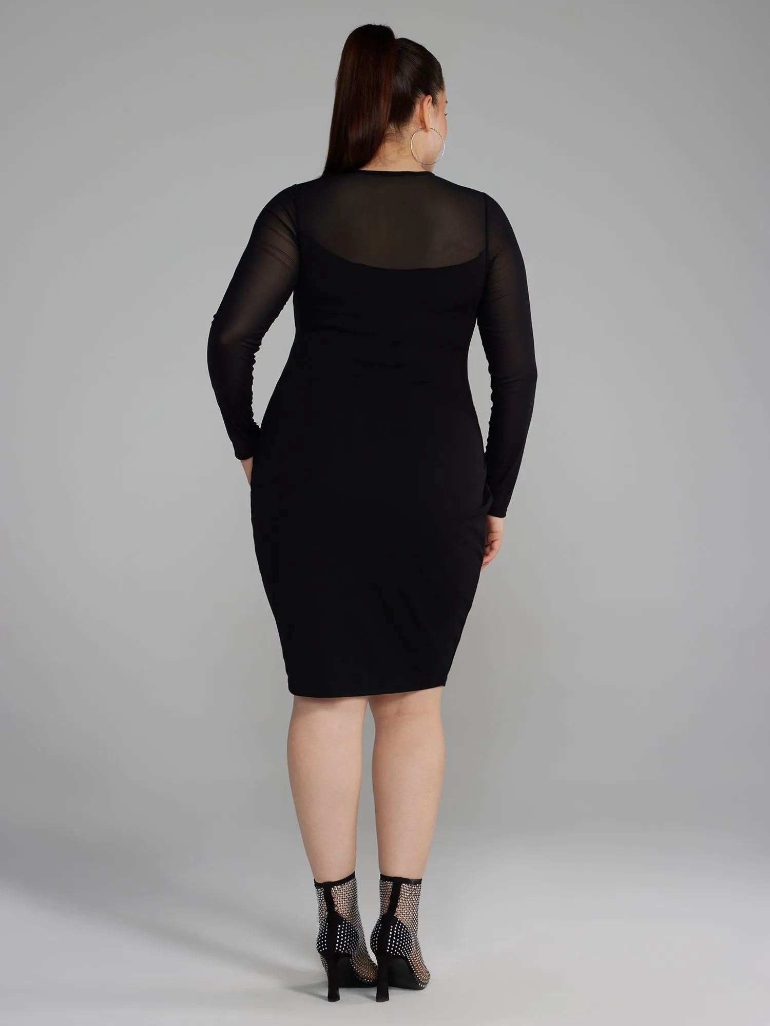 Fashion To Figure - Mesh Detail Bodycon Dress