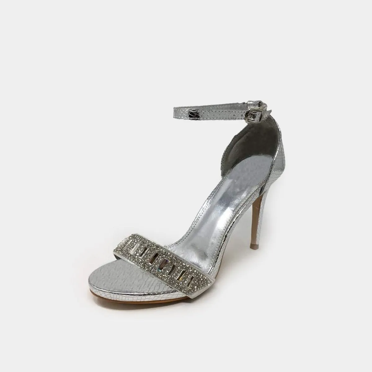 Felicity High Heel Anklestrap Diamante Sandal
