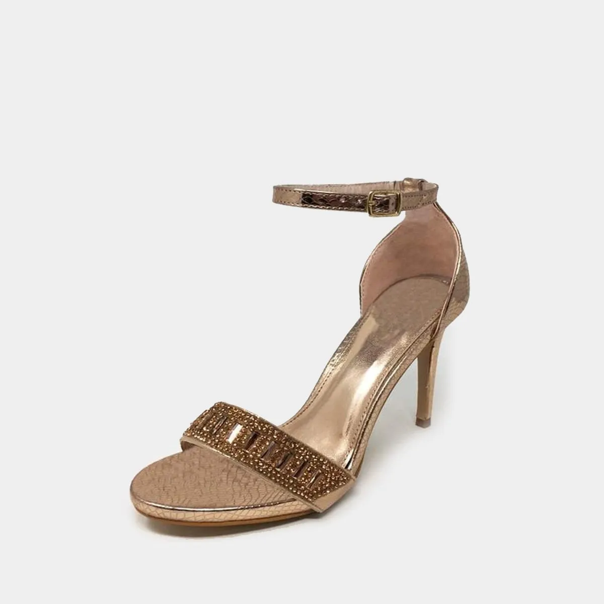 Felicity High Heel Anklestrap Diamante Sandal