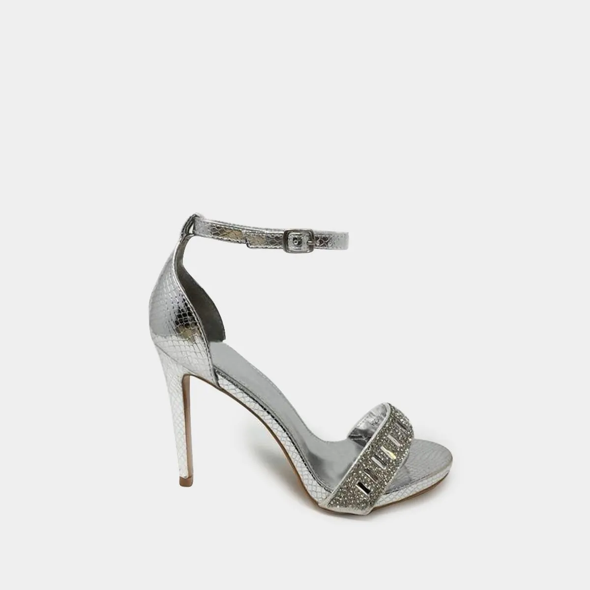 Felicity High Heel Anklestrap Diamante Sandal