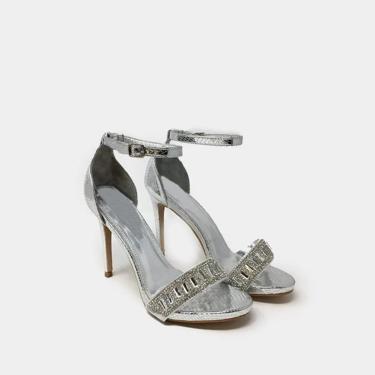 Felicity High Heel Anklestrap Diamante Sandal