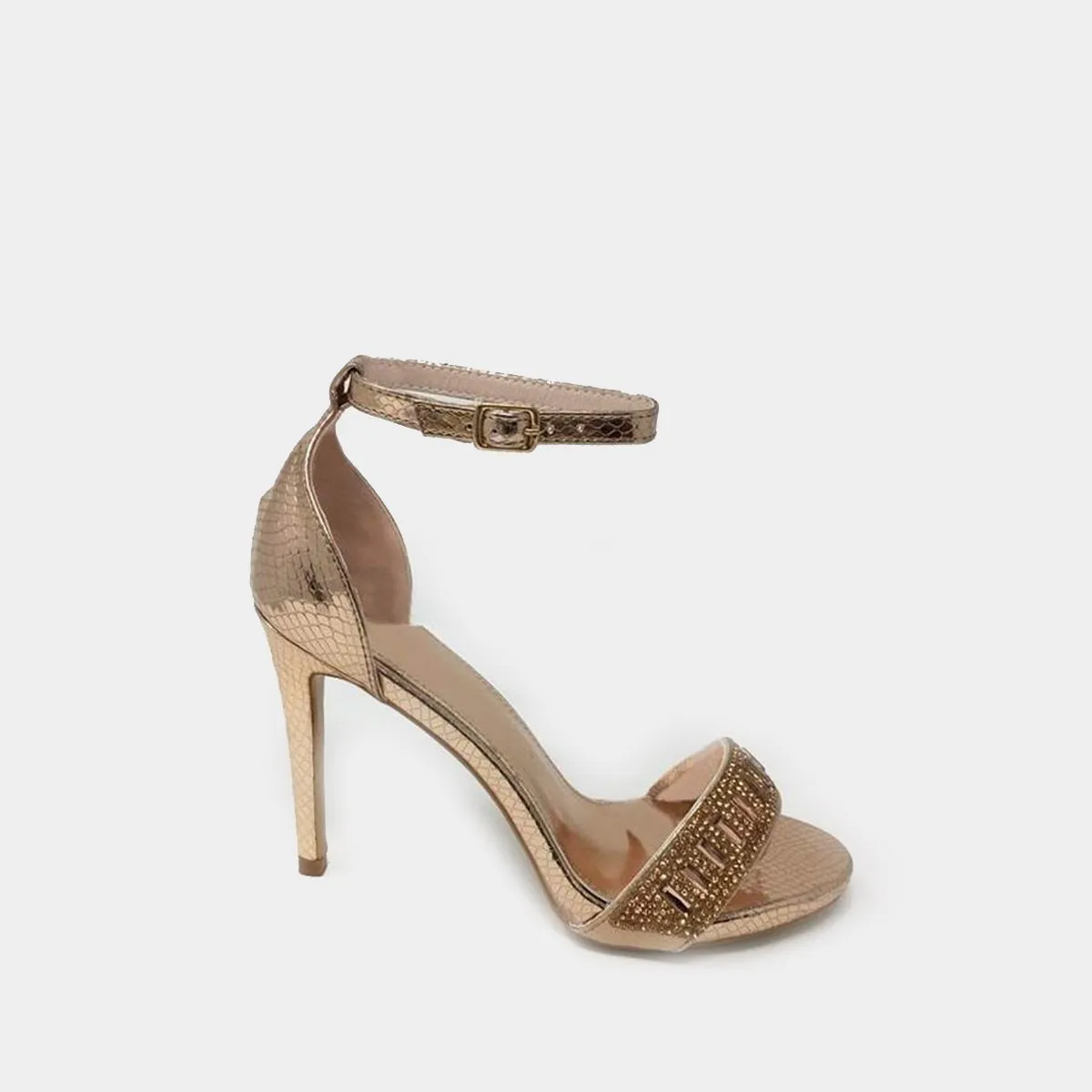Felicity High Heel Anklestrap Diamante Sandal