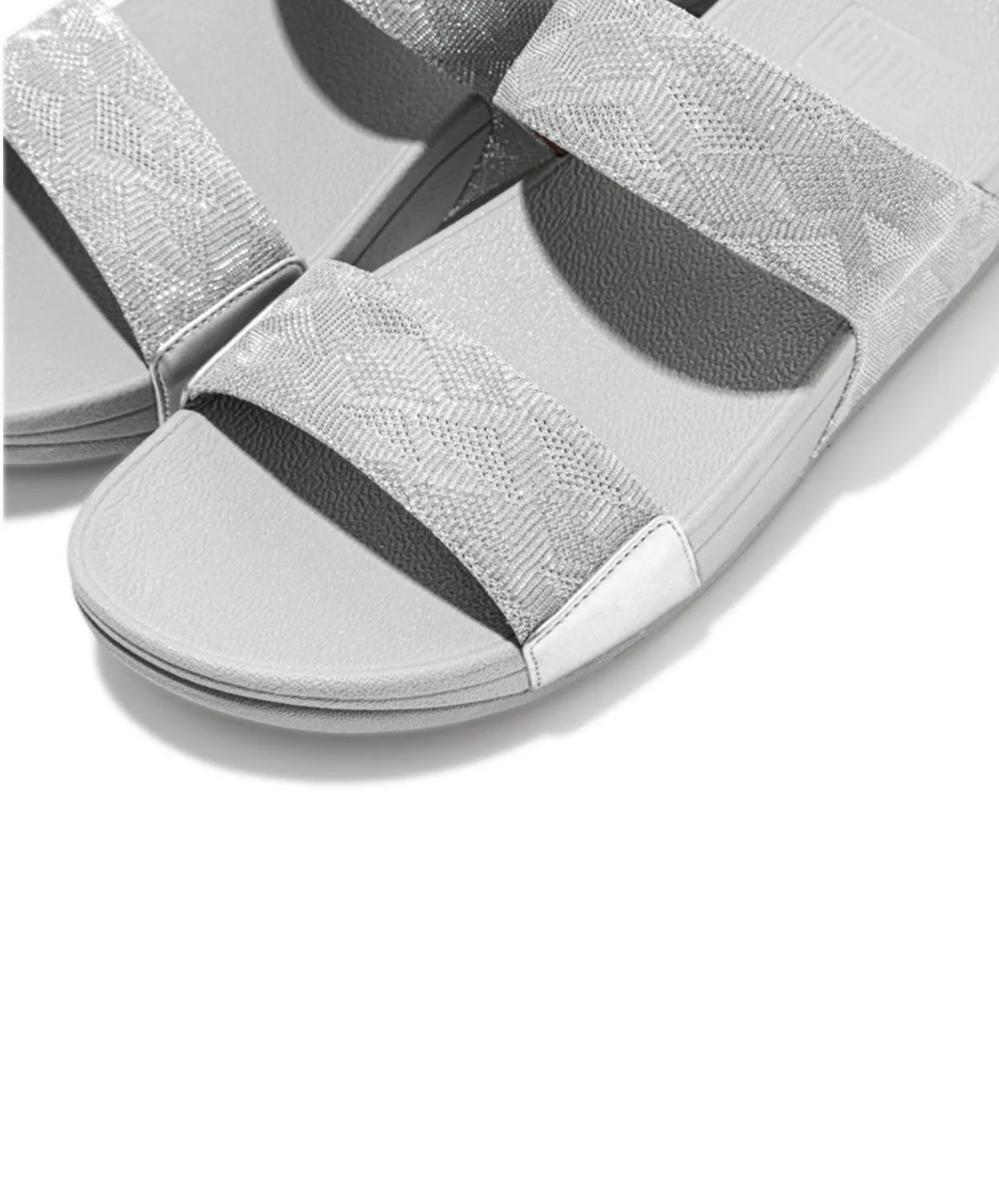 FitFlop Lulu Glitz Slides Silver