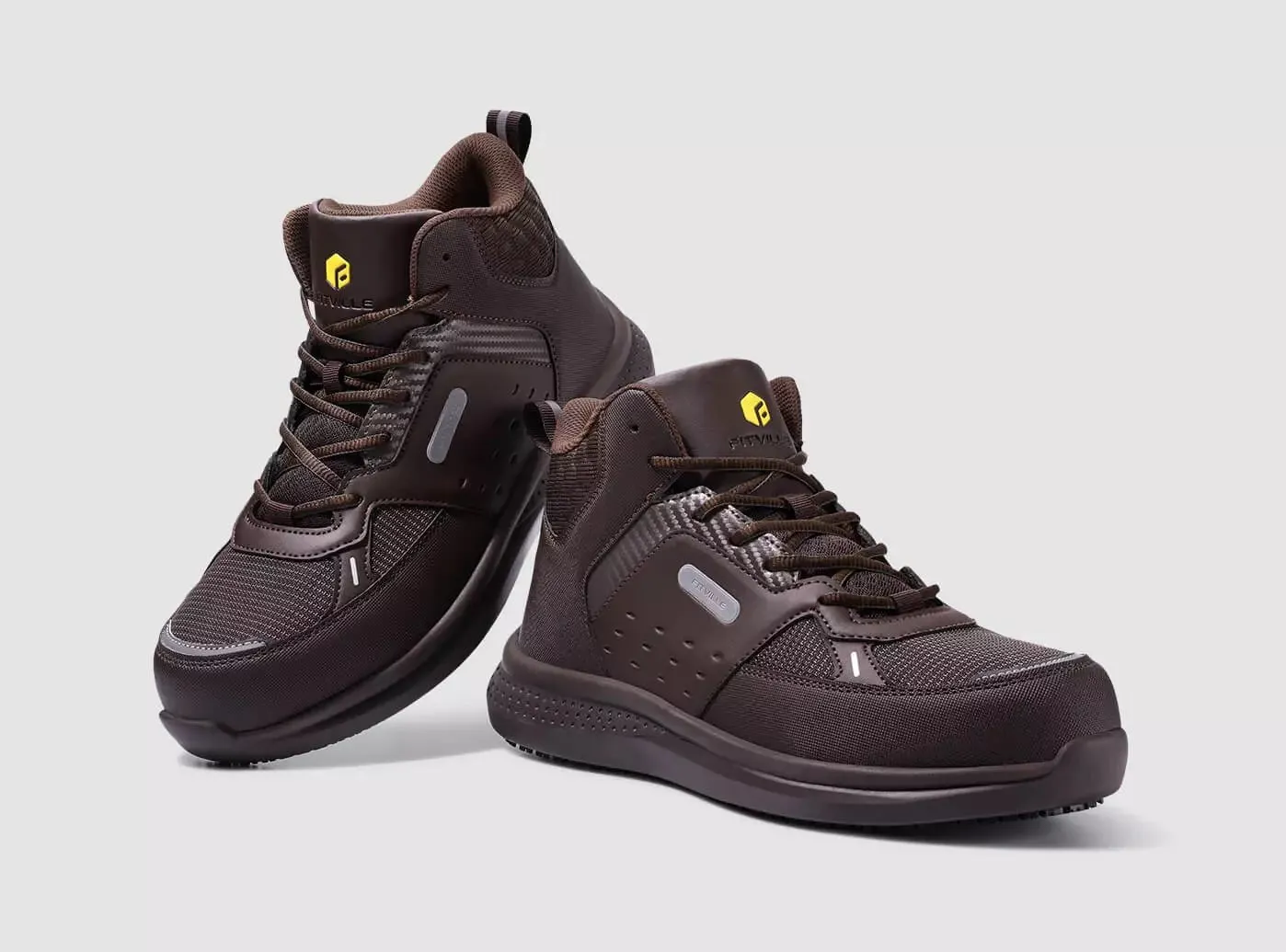 FitVille Men's High-top SteelCore Work Boots V2