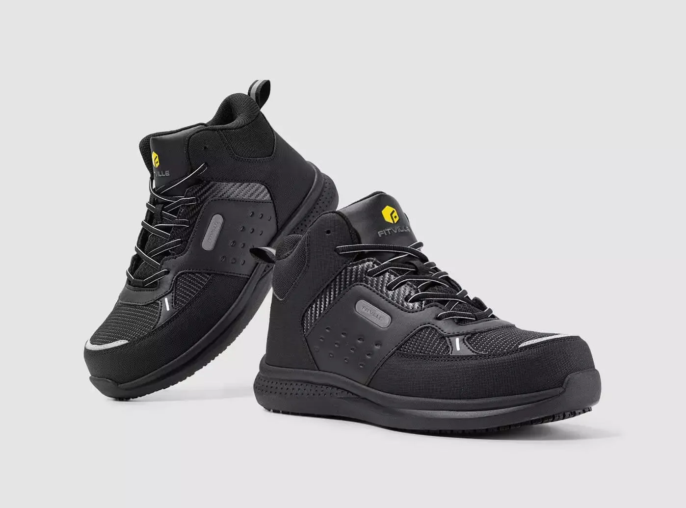 FitVille Men's High-top SteelCore Work Boots V2