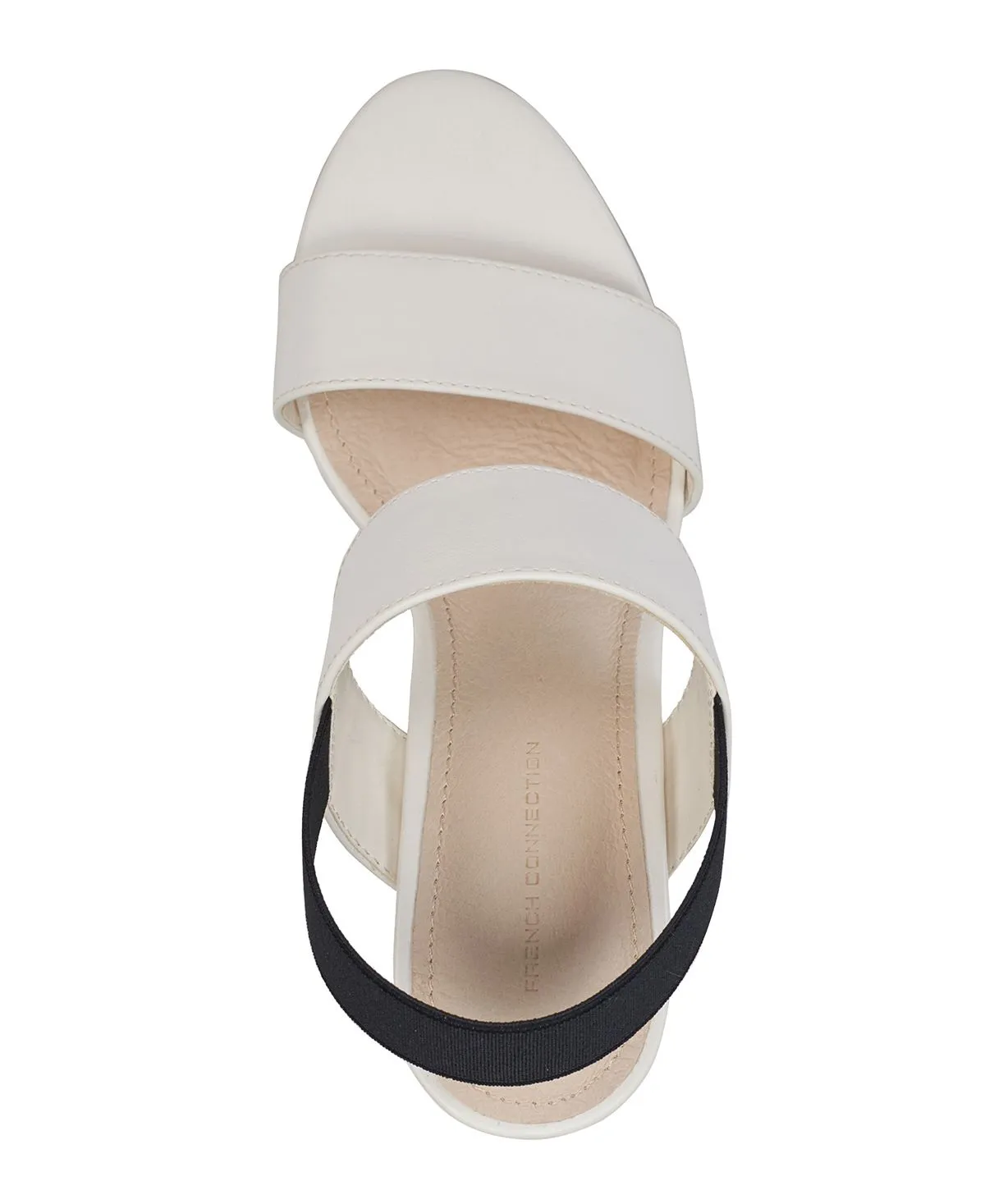 French Connection Women's Dakota Block Heel Sandals, White