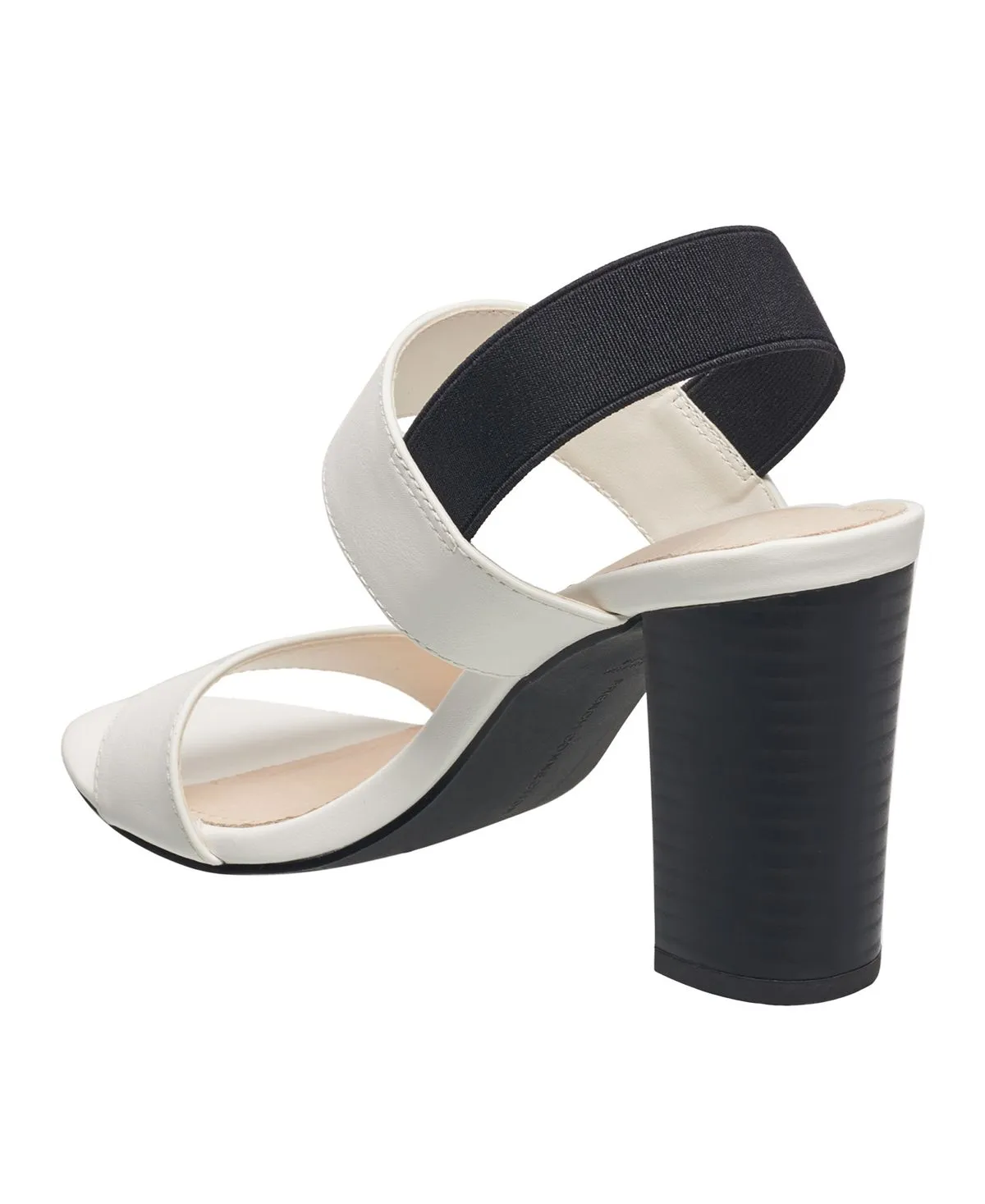 French Connection Women's Dakota Block Heel Sandals, White
