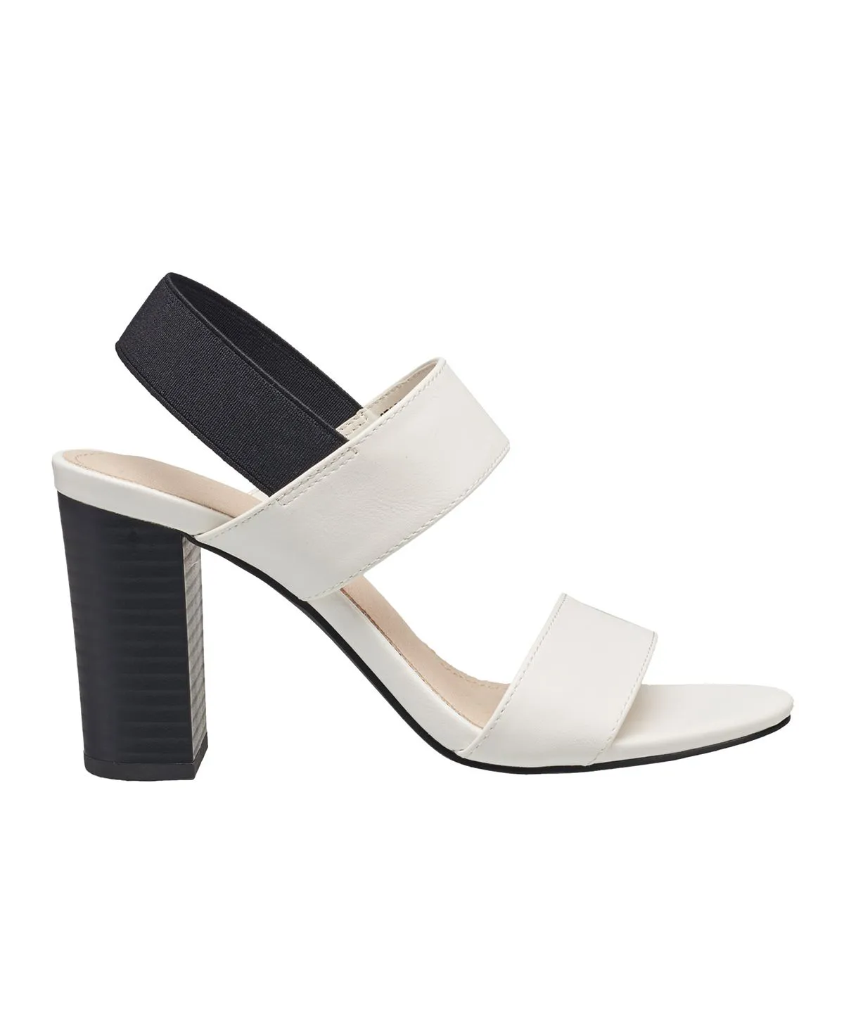 French Connection Women's Dakota Block Heel Sandals, White