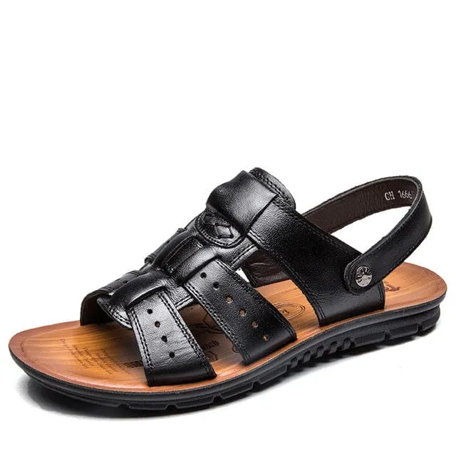 Genuine Leather Soft Sole Casual Comfortable Men Sandals