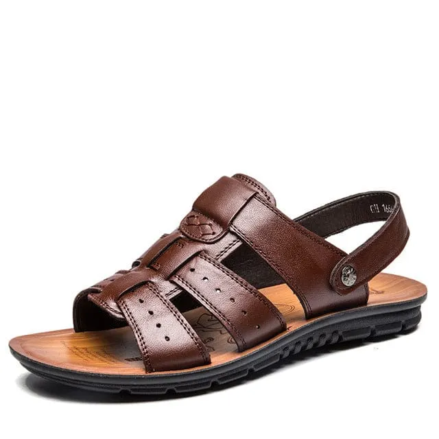 Genuine Leather Soft Sole Casual Comfortable Men Sandals