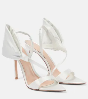 Gianvito Rossi Satin Dositea Bridal Sandals, White