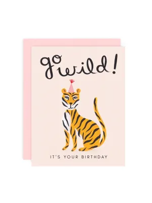 Girl With Knife Go Wild Birthday Card - Brands We Love