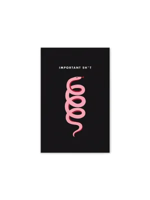 Girl With Knife Important Sh*t Mini Notebook - Brands We Love