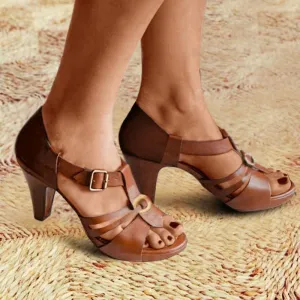 Gladiator sandals medium high ankle strap buckle sandals
