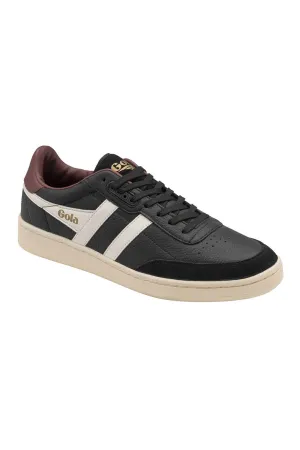 Gola Classics Contact Leather Sneakers for Men in Black | CMB261-BLACK/WHITE