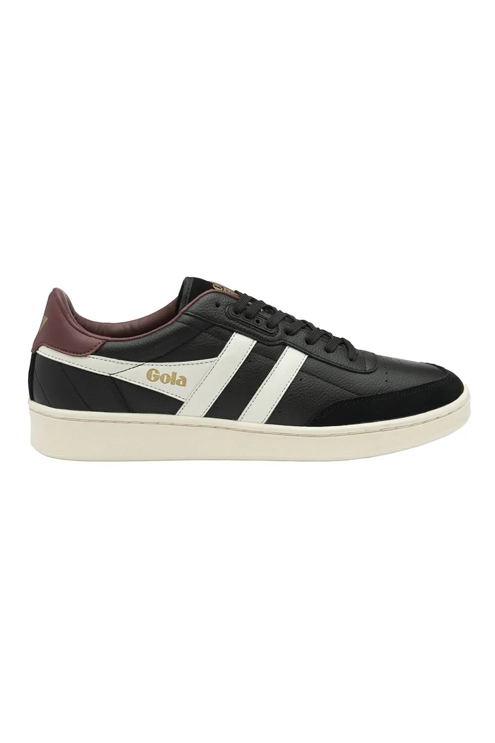 Gola Classics Contact Leather Sneakers for Men in Black | CMB261-BLACK/WHITE