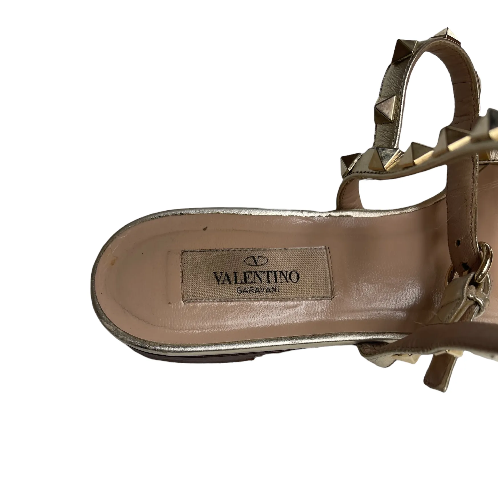 Gold Leather Gladiator Sandals - 7.5