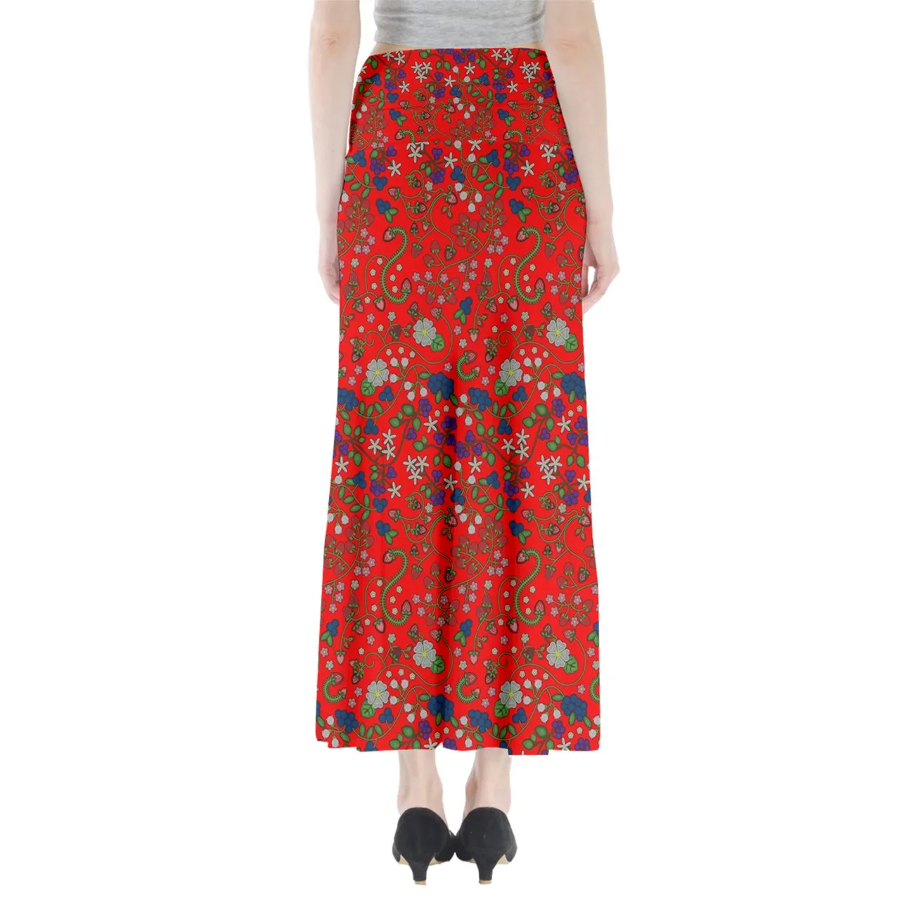 Grandmother Stories Fire Full Length Maxi Skirt