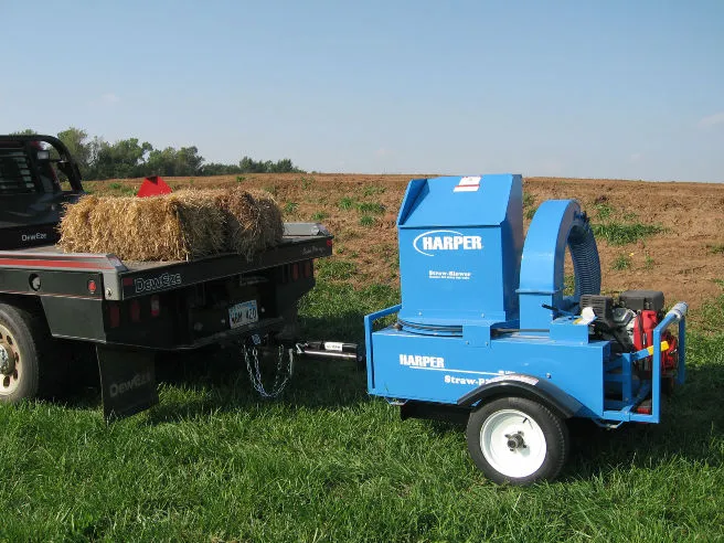 Harper Industries Top Feed Straw Blower Trailer Mounted | 32 Knives  | Skid Type