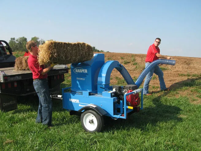 Harper Industries Top Feed Straw Blower Trailer Mounted | 32 Knives  | Skid Type
