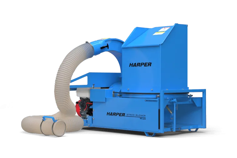 Harper Industries Top Feed Straw Blower Trailer Mounted | 32 Knives  | Skid Type