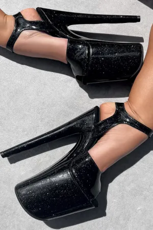 Hella Heels The Glitterati 8inch Stilettos - Sin City