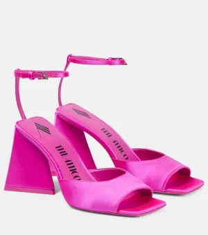 High fluorescent sandals Piper 85 mm The Attico, pink