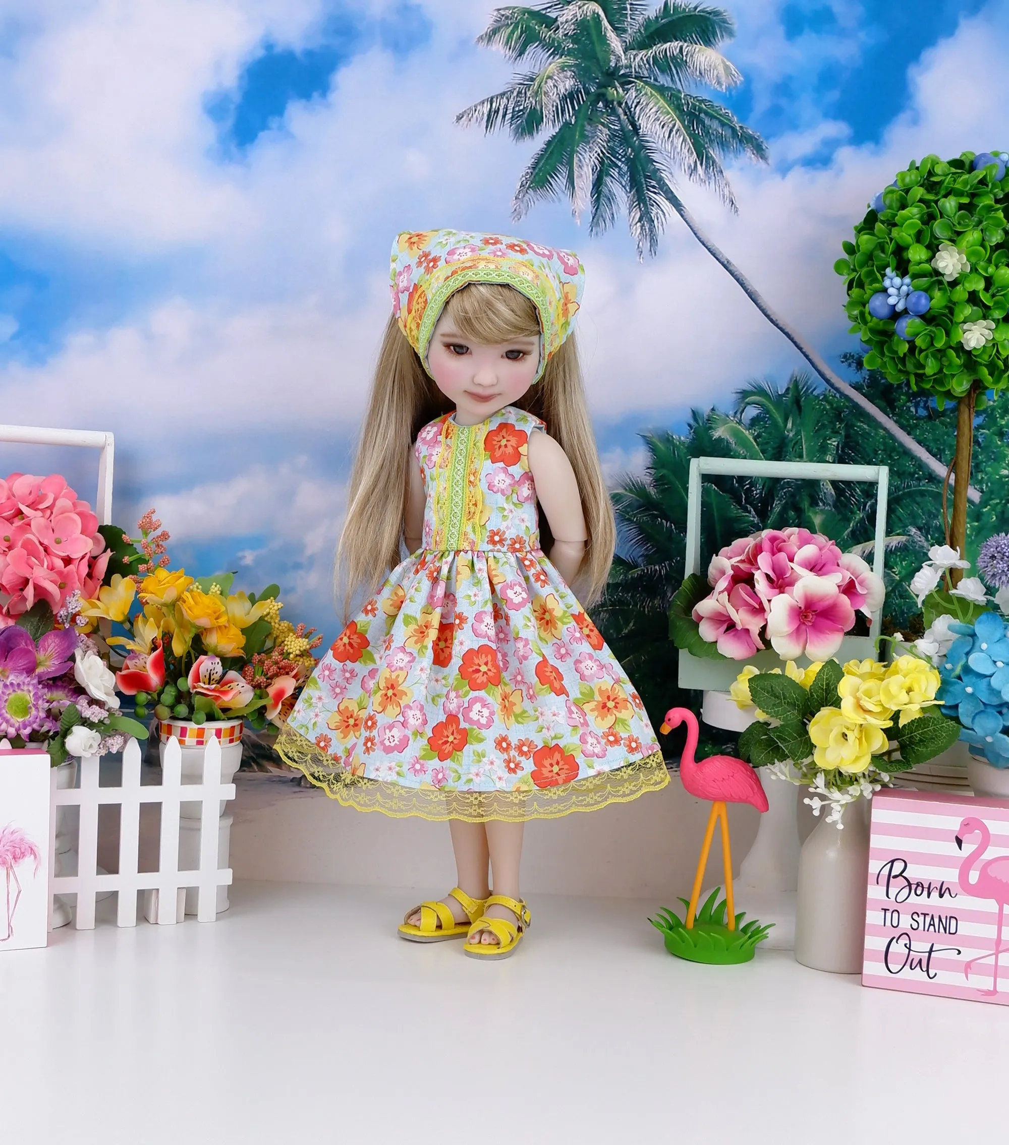Honolulu Blooms - dress with sandals for Ruby Red Fashion Friends doll