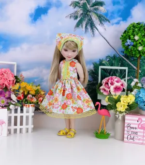 Honolulu Blooms - dress with sandals for Ruby Red Fashion Friends doll