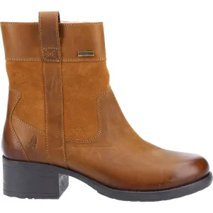 Hush Puppies Womens Saskia Shearling Lined Leather Boots - Tan