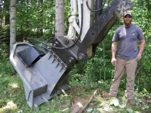 IS Attachments 36" to 60" Brush Cutter 13 GPM-13 GPM | For Excavator