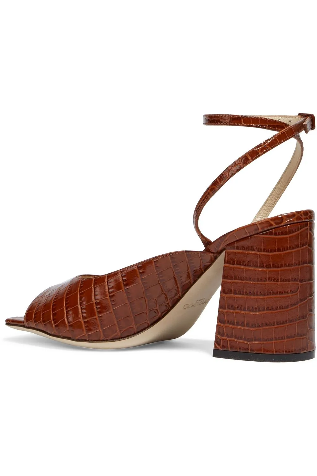 Jassidy 85 sandals with crocodile print JIMMY CHOO, brown