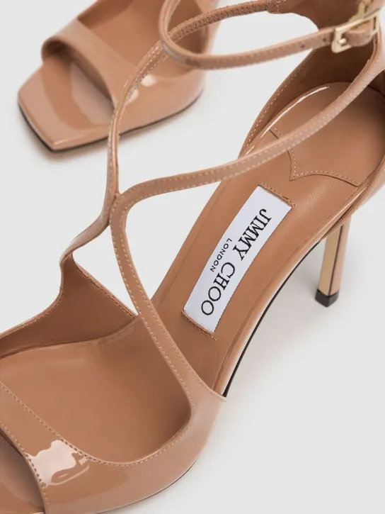 Jimmy Choo   95mm Azia patent leather sandals 