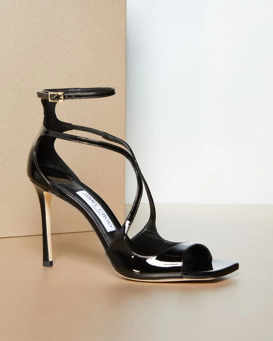 Jimmy Choo Azia Patent Ankle Strap Sandals