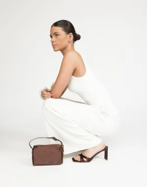 Kelsie Heels (Espresso Satin) - By Billini