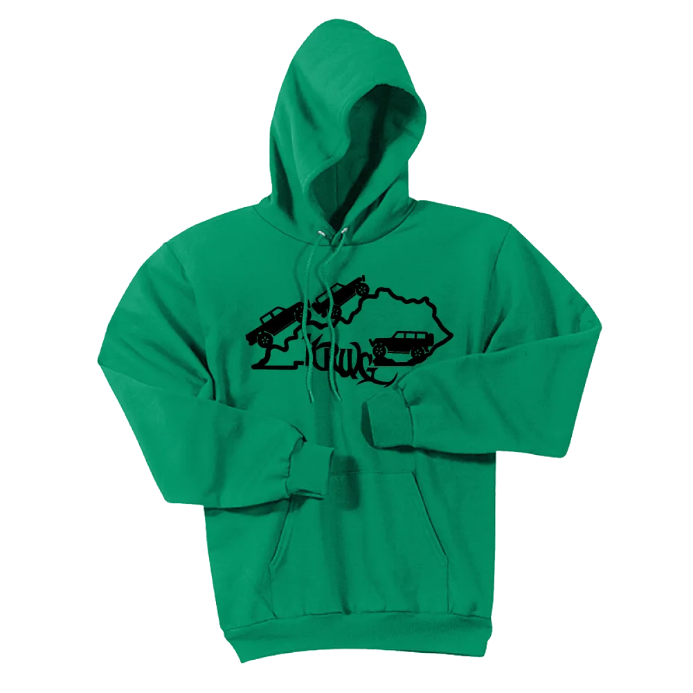 Kentucky Rebel Wranglers Gladiators Black Logo Hoodie