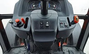 Kioti DK4720SEH Hydrostatic Compact Utility Tractor | 47 HP Diesel Engine, Closed Cab| 3-Range HST Transmission