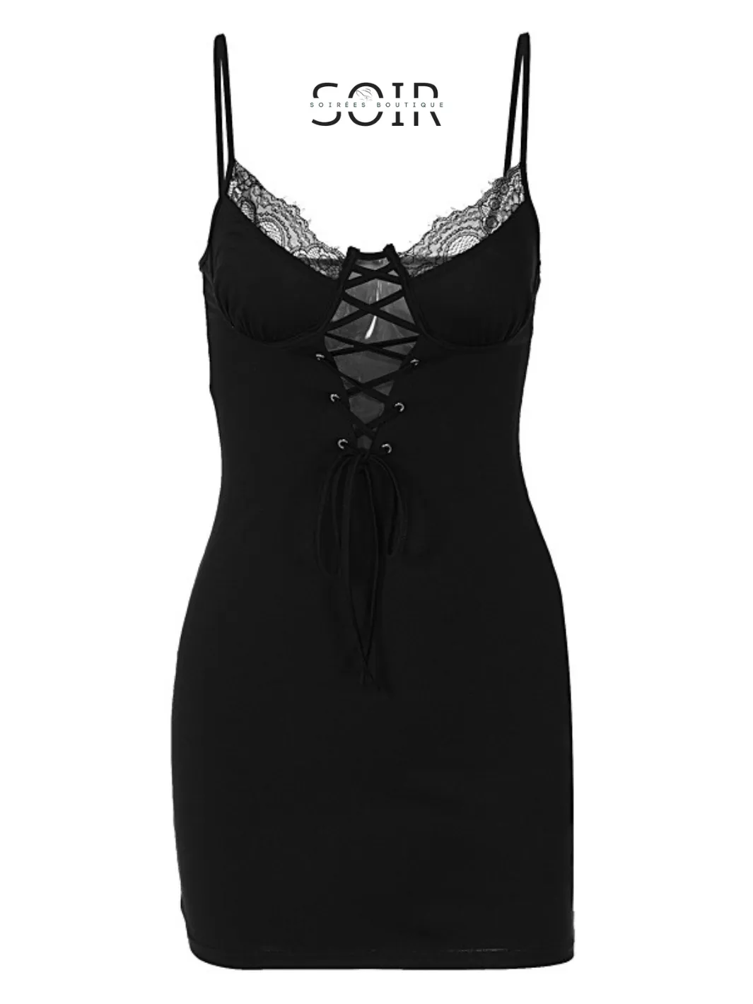 Lace Labyrinth Adjustable Mini Dress