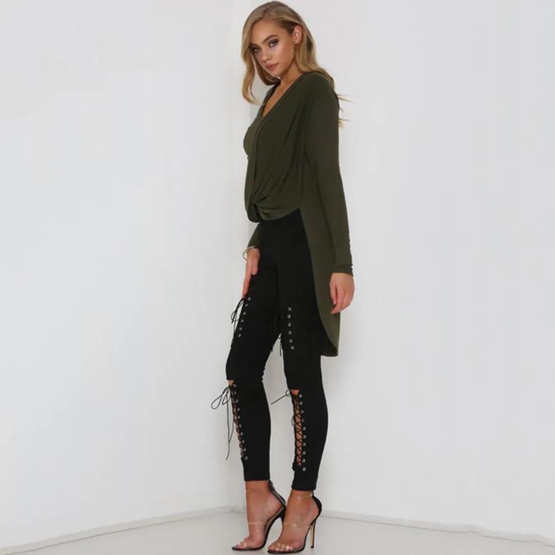 Lace Up Suede
