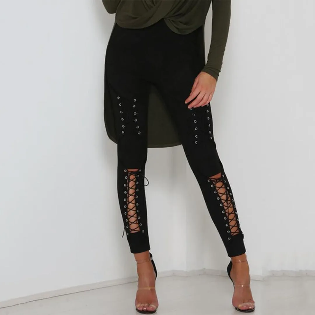 Lace Up Suede