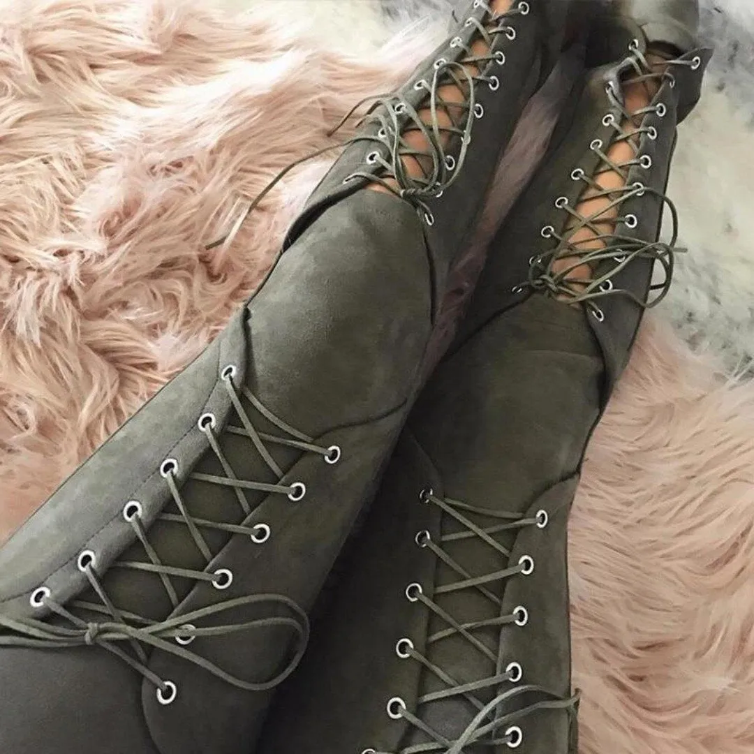Lace Up Suede