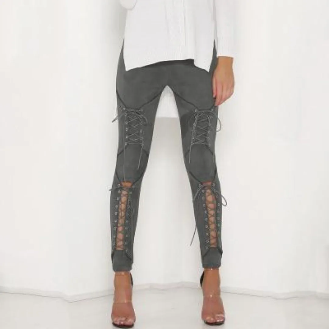 Lace Up Suede