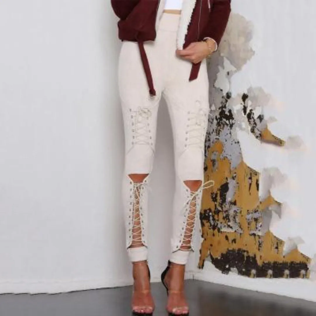 Lace Up Suede