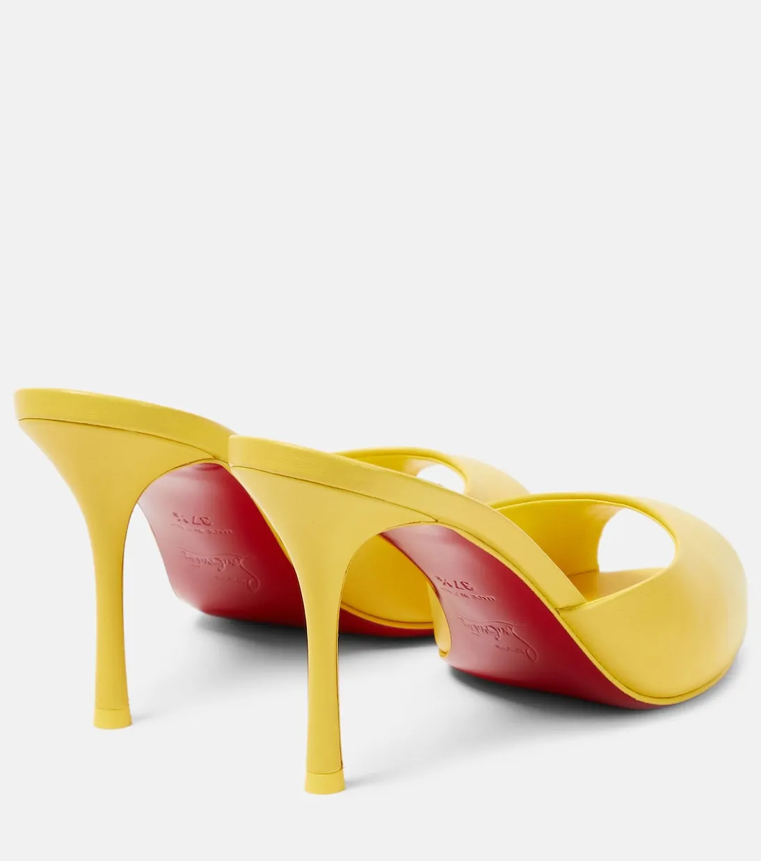 Leather clogs me dolly 85 Christian Louboutin, yellow