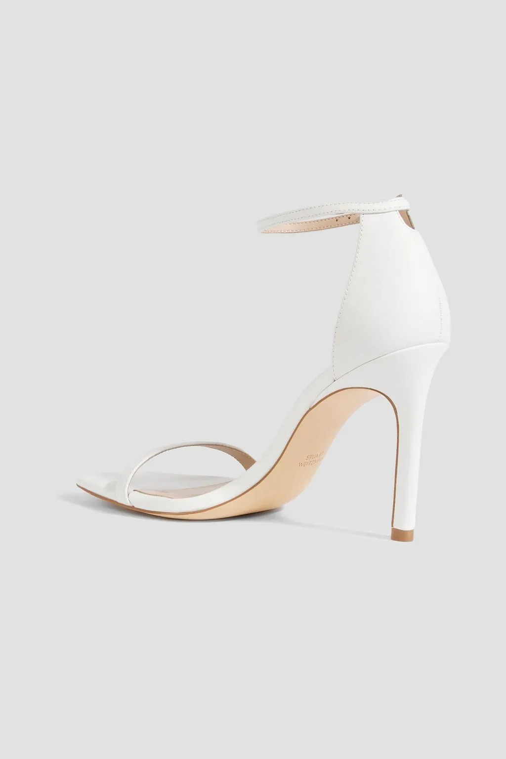 Leather sandals Amelina 95 STUART WEITZMAN, white