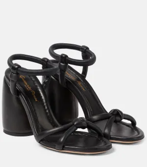 Leather sandals cassis Gianvito Rossi, black