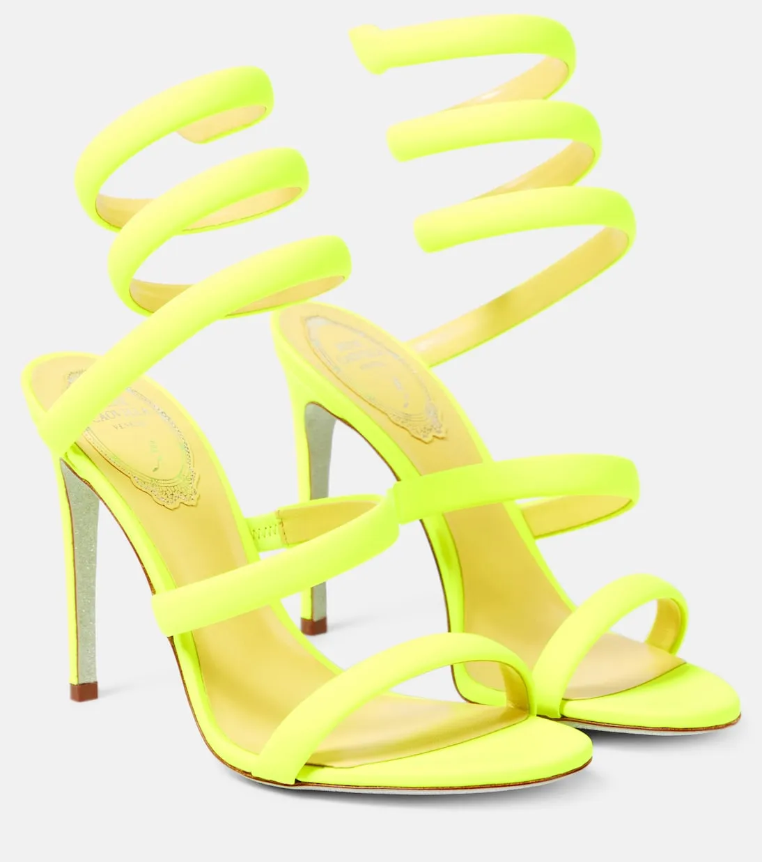 Leather sandals cleo Rene Caovilla, yellow