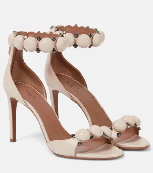 Leather sandals La Bombe 90 Alaïa, beige